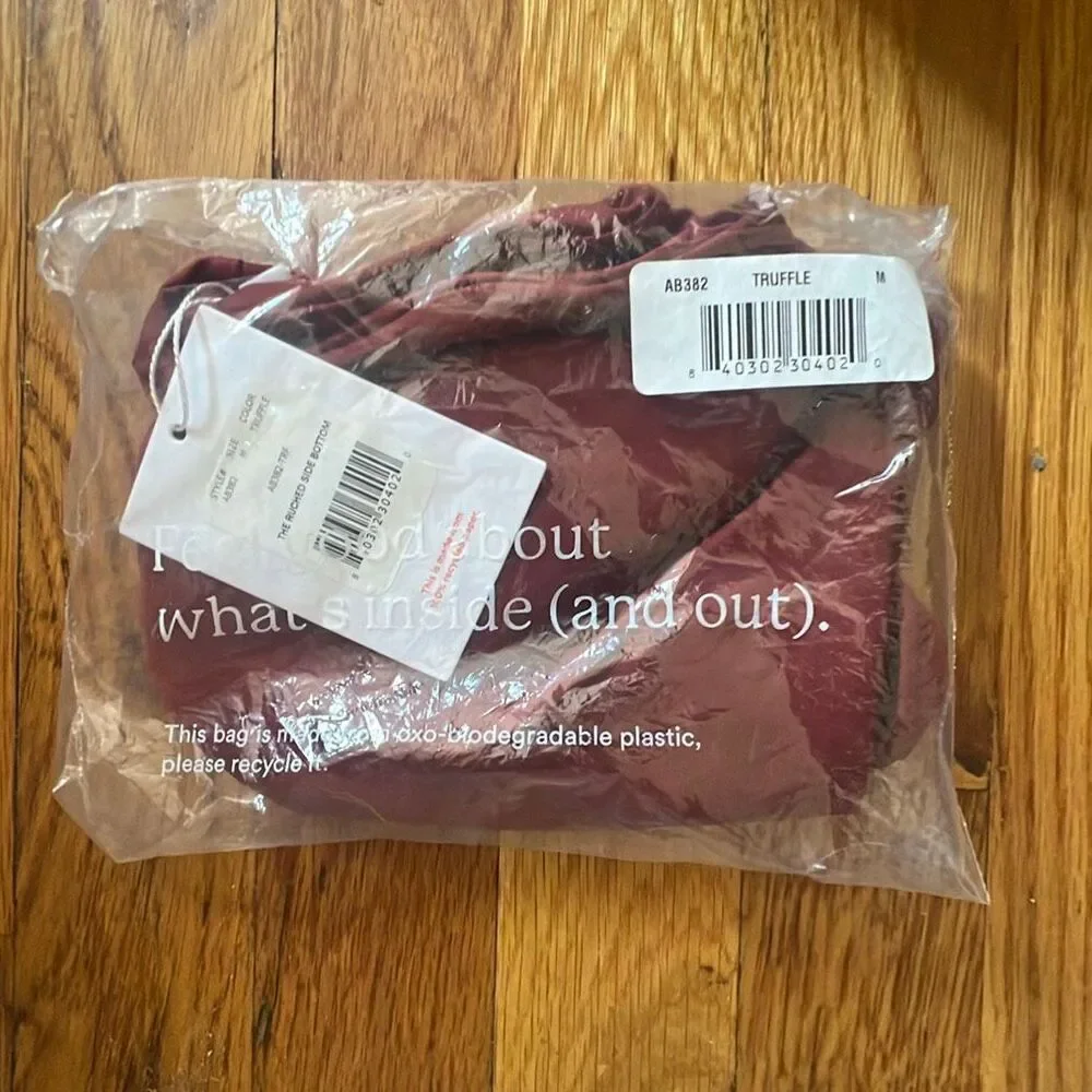Andie Swim the Ruched Side in Truffle Bottom NWT Size Medium